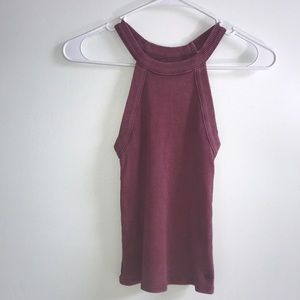 American Eagle Burgundy Crop Top Tank